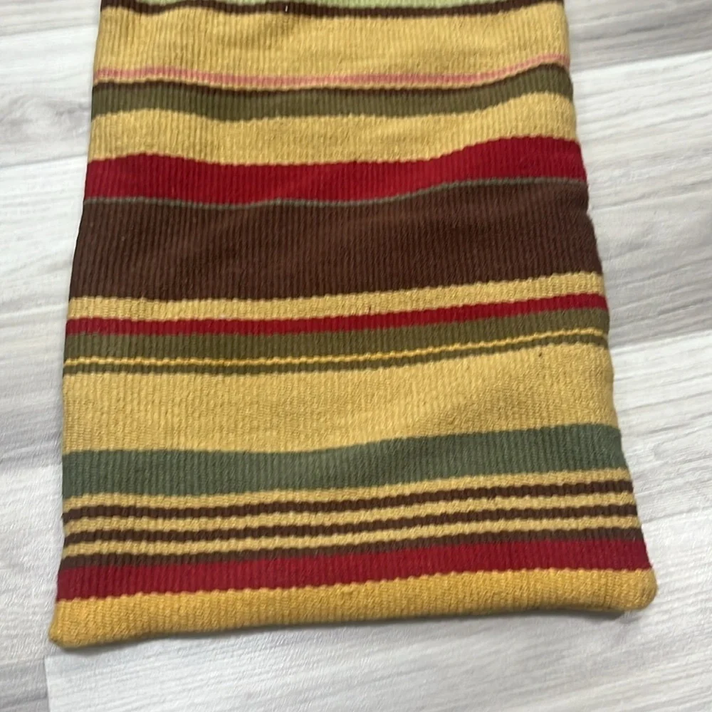 Pottery Barn Cotton Multi ColorLumbar Pillow Cover Stripe Southwestern 12” x 27”